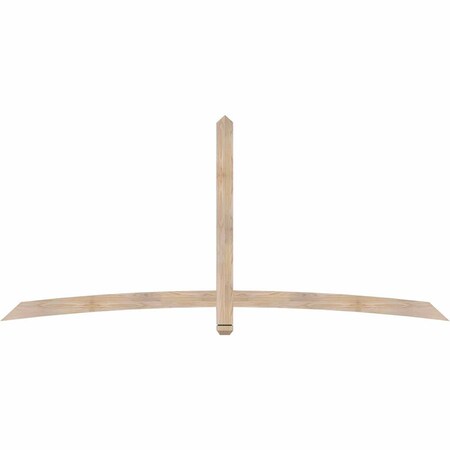 Ekena Millwork Bellingham Smooth Timber Gable Bracket, Douglas Fir, 96"W x 44"H x 1 1/2"D x 3 1/2"F, 11/12 Pitch GBW096X44X0204BEL00SDF